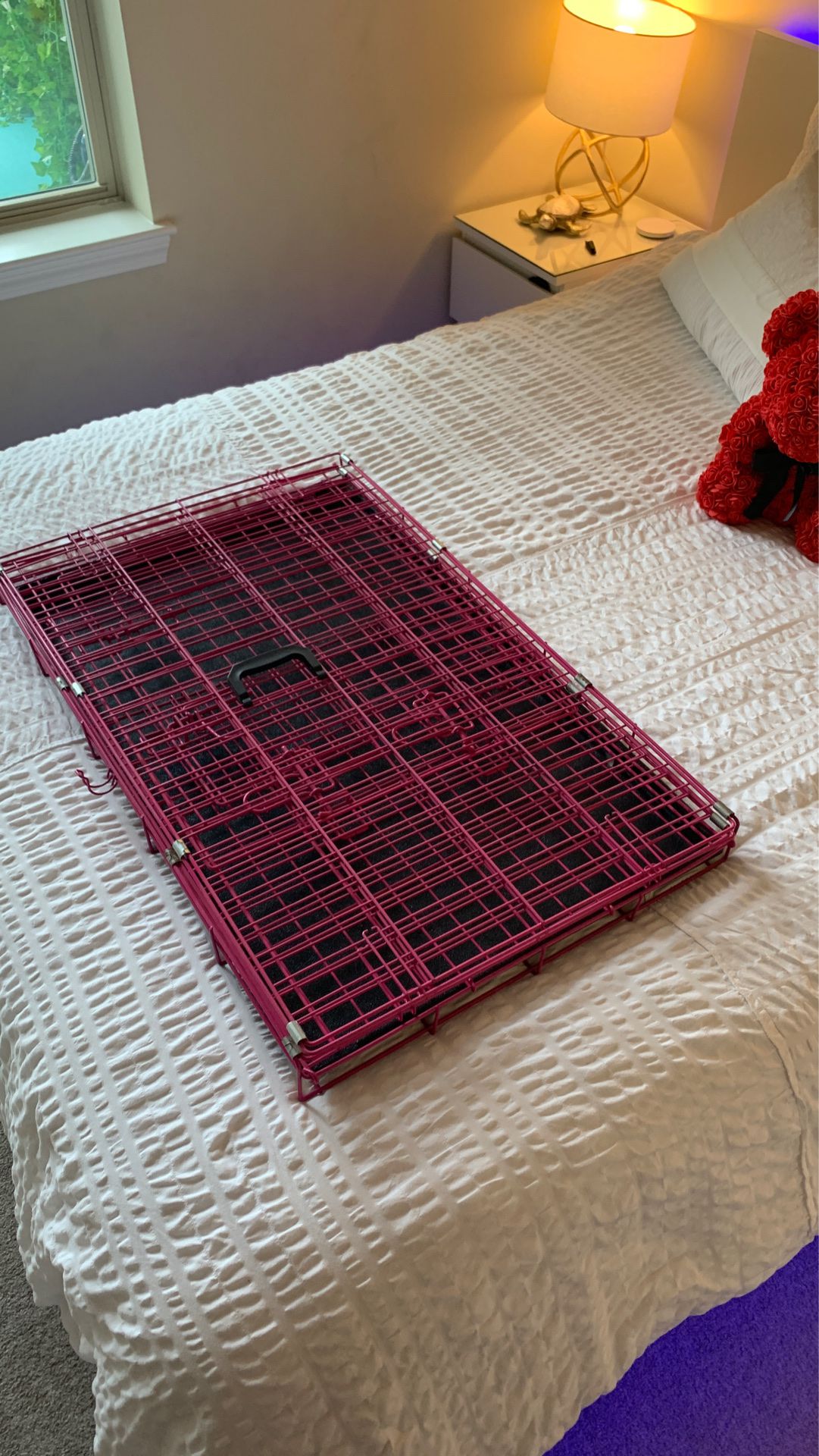 Hot Pink Diva Dog Cage / Wire Dog Kennel
