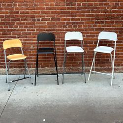 Franklin IKEA backrest Bar stool portable, foldable Bar Stools Chairs blonde wood