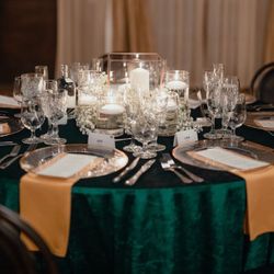 114 Gold Cloth Napkins – Used Once for Wedding