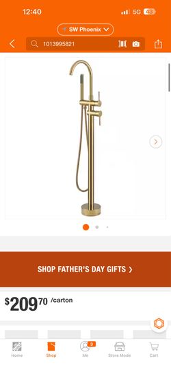 Single-Handle Freestanding Floor Mount Roman Tub Faucet Bathtub Filler with Hand Shower in Brushed Gold