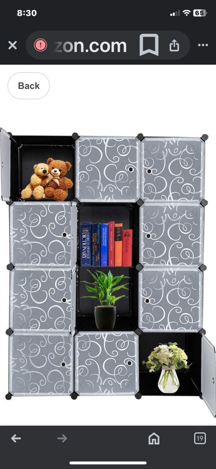 Material Plastic Mounting Type Floor Mount Room Type Living Room, Bedroom, Home Office Shelf Type Cubby Shelf Number of Shelves 12 Special Feature Lig