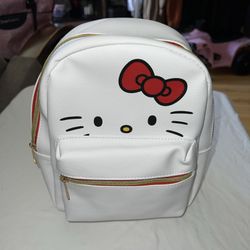 Sanrio Hello Kitty Mini Backpack Ladies Purse 10" Faux Leather Girls Authentic
