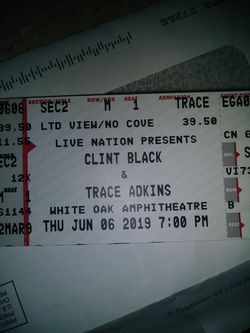 3 Tickets to Clint Black & Trace Adkins