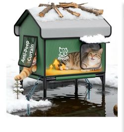 Outdoor Cat House Weatherproof- Heated