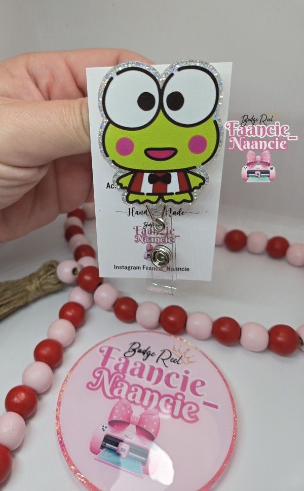 Keroppi Badge Reel