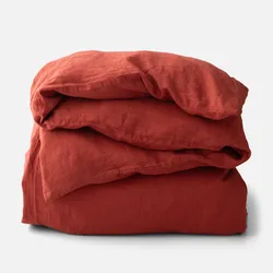Pair of Schoolhouse Electric Twin Linen Duvet Covers