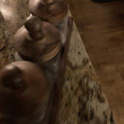 Glass And Wood Canister Set