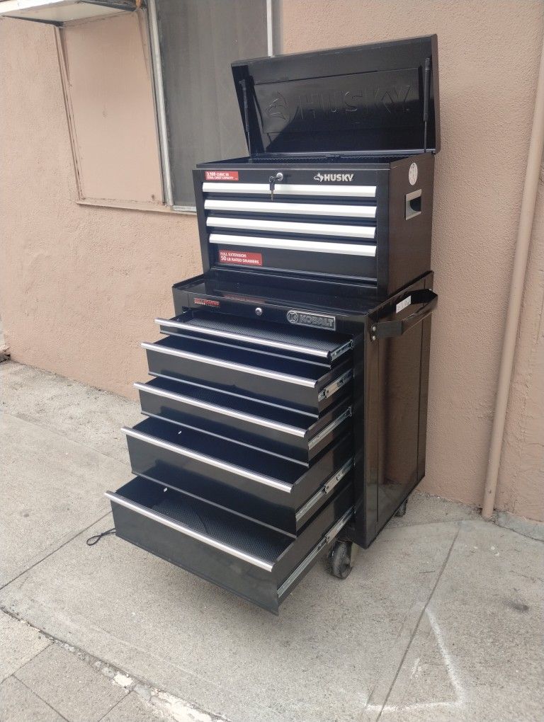 Kobalt And Husky Tools Box..H..50..W..27..D..18