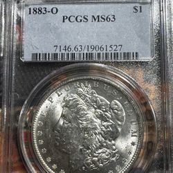 1883 O $1 Morgan MS 63