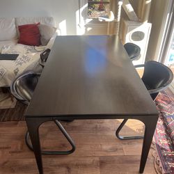 West Elm Brown wooden Parker table