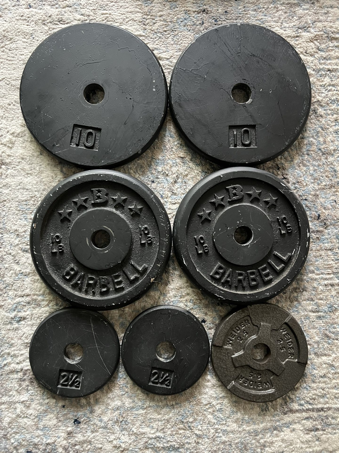 Weight Plates, Ez Curl Barbell