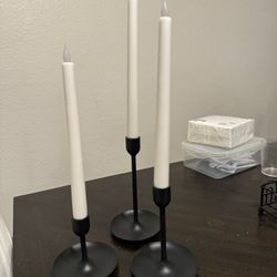 Black Candle Holders 