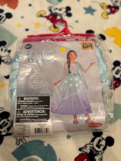 ICY SNOW LIGHTS UP PRINCESS COSTUME SIZE S 4-6