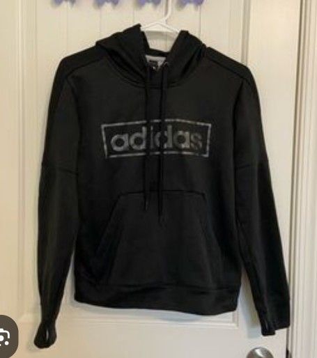 Young Man's Adidas New Black Hoodie - Size 12/14