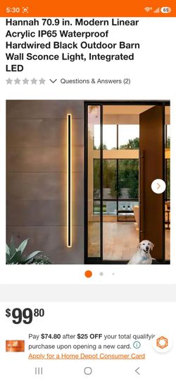 Modern Linear LED Outdoor Wall Sconce Light