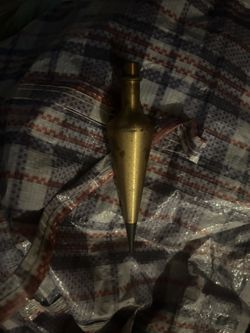 Vintage General Hardware No. 800 Plumb Bob Brass w/Steel Tip 8oz/4.5" long