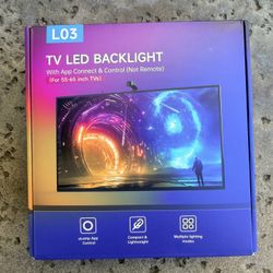 New TV LED Backlight for 55–65” TVs – App Control RGB Light Strip