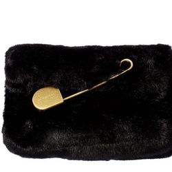 Burberry Medium Pin Clutch In Faux Fur