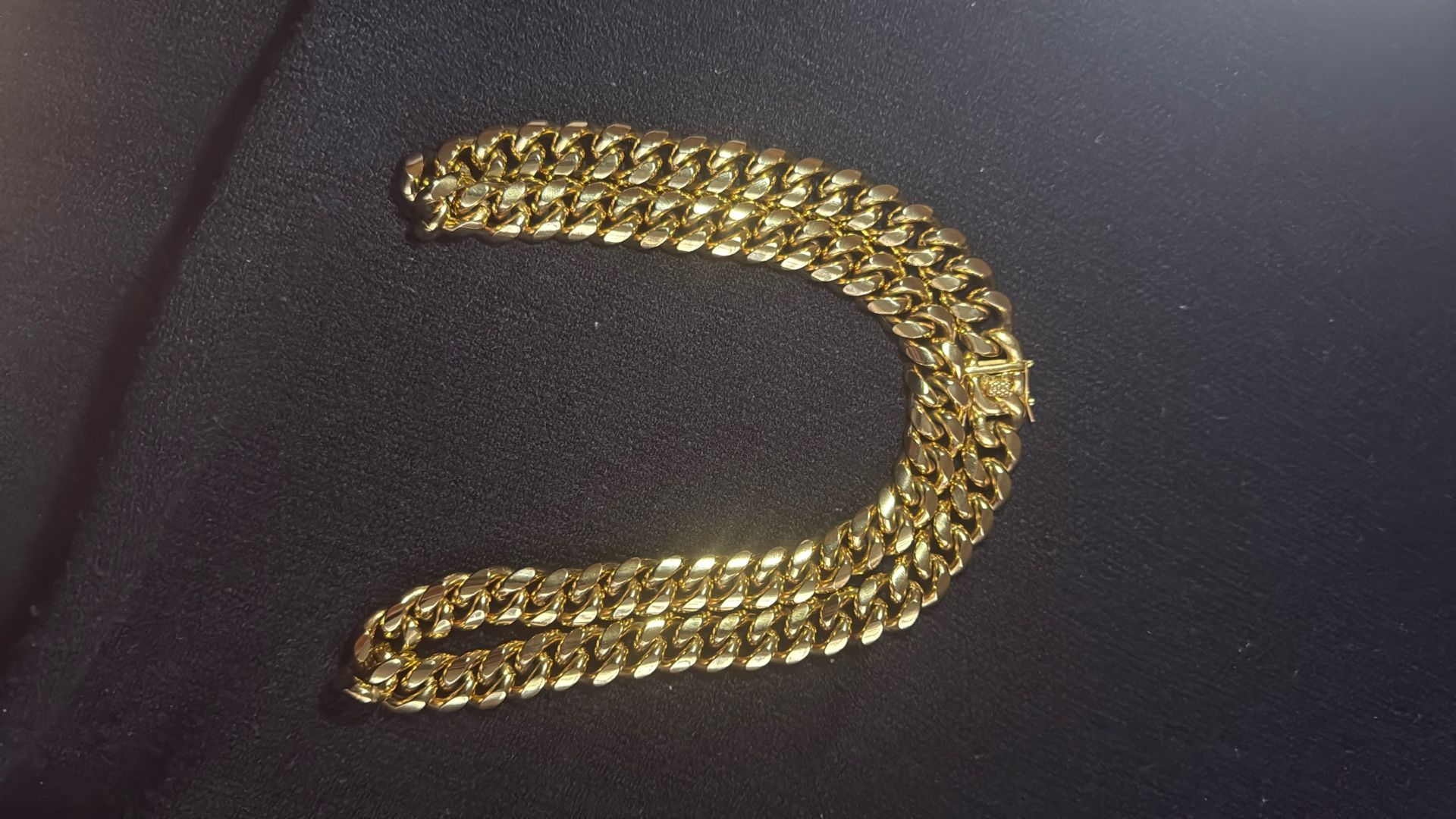 18k 14mm 26inch Stainless Steel Gold plated Cuban Chain