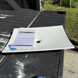 DECOLAV Ceramic Rectangular Bathroom Sink White