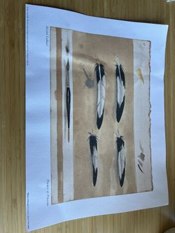 Plumes et Pinceau by Michel Lablais - 12 X 16" - Fine Art Posters.1999