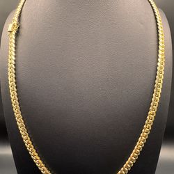 10K Solid Miami Cuban Link Chain 22” 6mm 55.86g