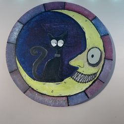 Cat and Moon Painting 