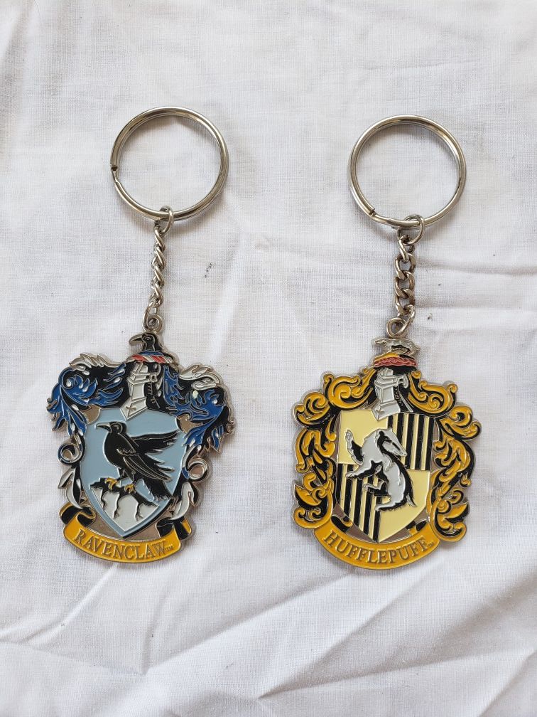 Harry Potter Hufflepuff and Ravenclaw Keychains