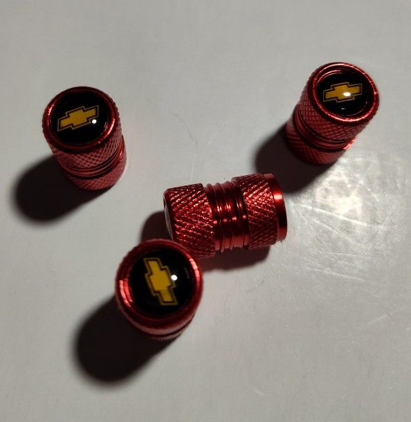 Set Of 4 New Wheel Tire Caps Air Valve Stem Cover For Chevy
