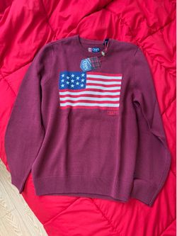 Chaps USA Flag Mens Sweater Size M
