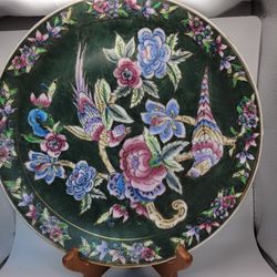 Vintage JCPenney Exclusive Traditions Handpainted Decorative Plate Floral Birds