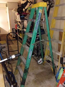 4' weirner fiberglass ladder, 6' weirner fiberglass ladder, 8' Louisville fiberglass ladder