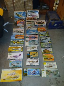 Vintage Military Aircraft Model Kit Lot