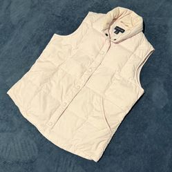 Lands End Pink Puffer Vest  Size S 6-8