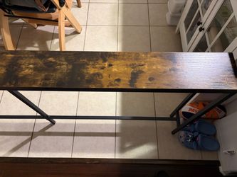 Console table with USB-A and 110V outlets