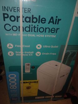 Inverter Portable Air Conditioner 8000 BTU Wi-Fi Dual Hose
