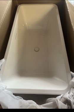 Signature Hardware Baxter 53" Acrylic Freestanding Soaking Tub
