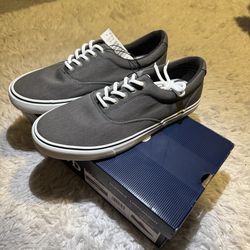 IZOD Rangley Gray Memory Foam Canvas Men's Sneakers Size 11