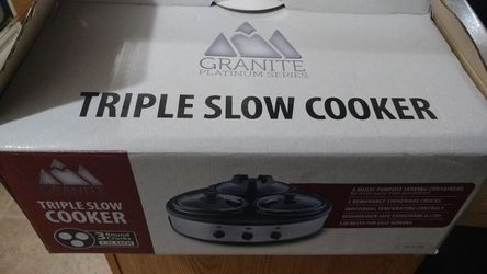 Triple slow cooker.