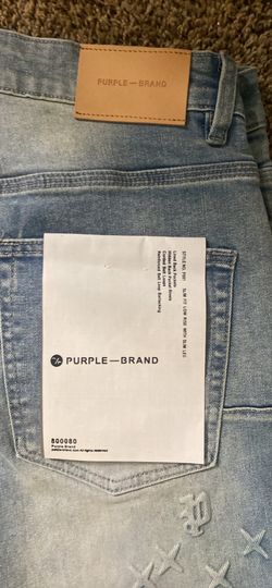Purple denim jeans
