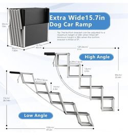 Dog Stairs for Large Dogs - 5 Step Wide 16in High 34in