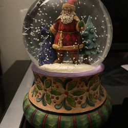 Santa Music Snow Globe