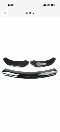 Universal Front Bumper Lip Splitter Spoiler Body Kits Gloss Black