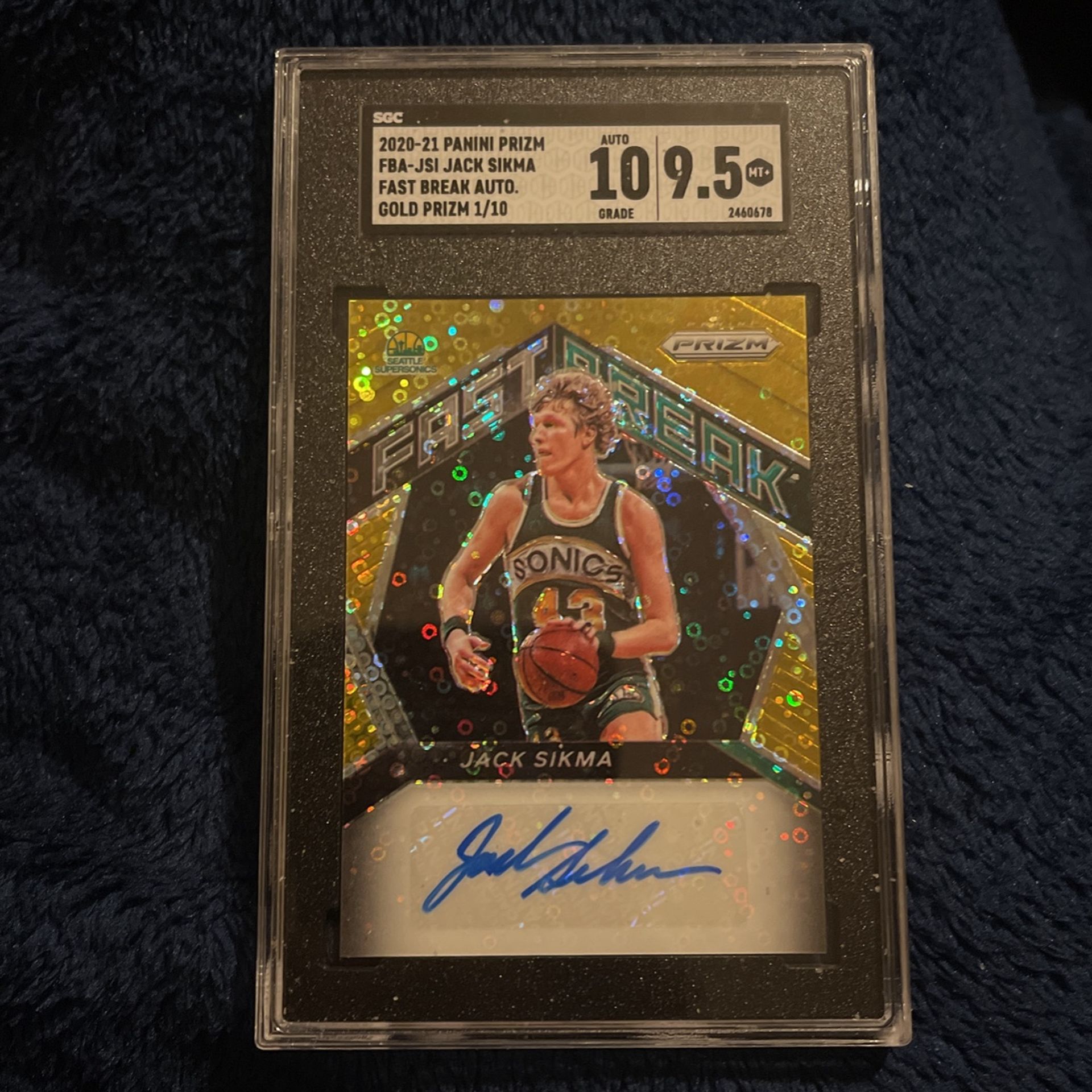 2020-21 PANINI PRIZM FBA-JSI JACK SIKMA FAST BREAK AUTO. GOLD PRIZM 1/10