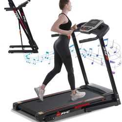 "Folding Treadmills for Home - 17"" Wide Foldable Running Machine with Incline, 2.5HP Portable Electric Treadmill for Small Apartment and Office, Walk