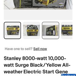 Stanley All Weather 8000 W Dual Electric And Gas Generator