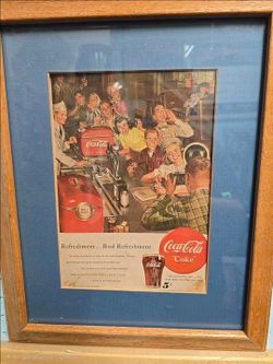 Lot of 4 Vintage Advertising Pieces – Coca-Cola, 1945 & 1949 Calendars + Farm Auction Sign
