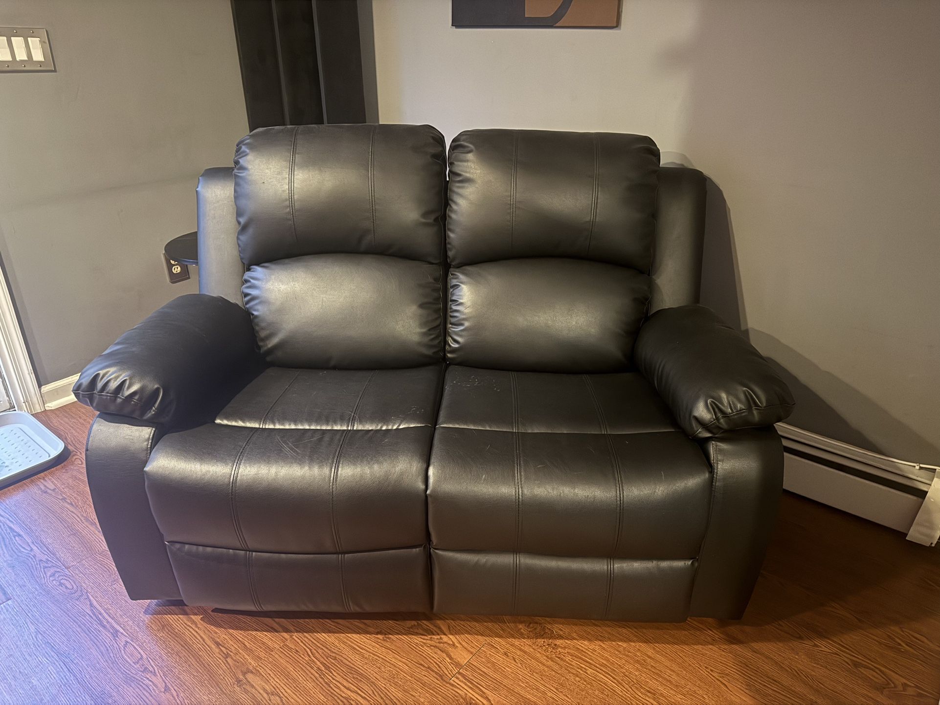 Lifestyle Faux Leather Double Recliner Loveseat