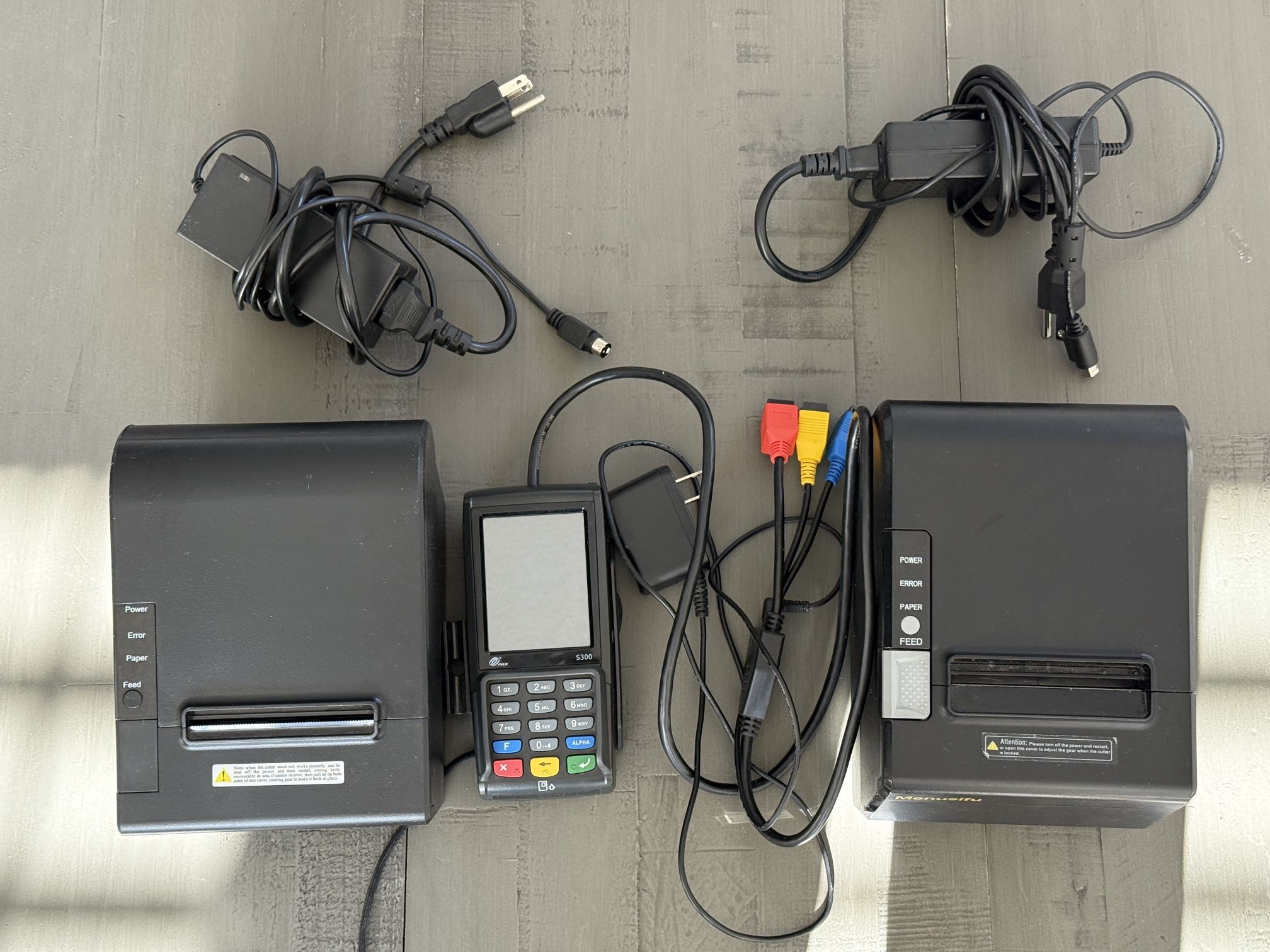 POS Equipment: 2 Receipt Printers + PAX S300 Terminal