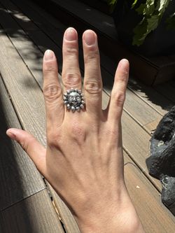 Sterling Silver Sun Baby Face Ring 💍 Handmade